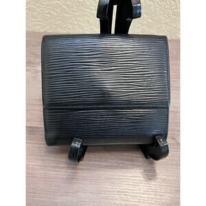 Louis Vuitton Epi Leather Trifold Wallet in Black | Vintage LV Organizer